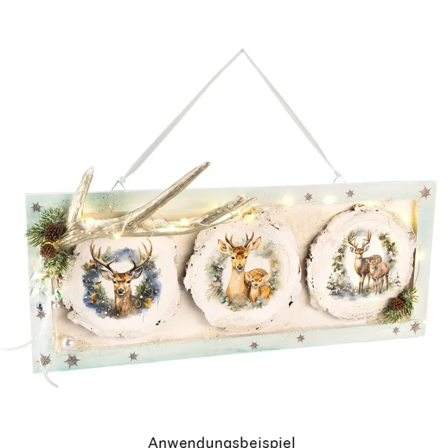 Tabletts, Holz, rechteckig, 43cm x 18cm x 1cm, natur, 2 Stück