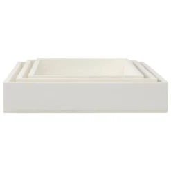 Tabletts, Holz, rechteckig, ohne Griff, verschiedene Größen, natur, 3 Stück