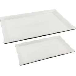 Tabletts, verschiedene Größen, weiß, 2 Stück
