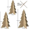 Tannenbaum-Rohlinge, zum Aufstellen, 3 verschiedene Größen, 4mm stark, 3 Stück