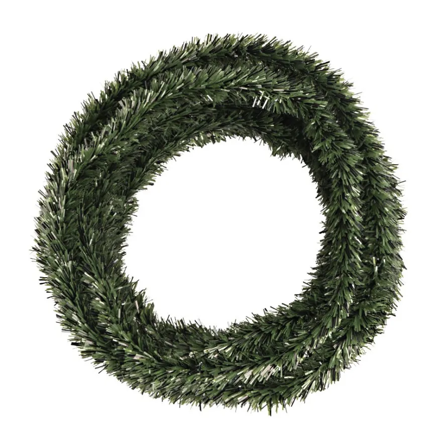 Tannen-Girlande, Duo-Color, Design 2, 5m lang, Ø 2cm, grün/schwarz