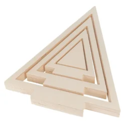 Tannen-Podeste & -Aufsteller, Rohlinge aus Holz, 10cm bis 39cm hoch, 4 Stück