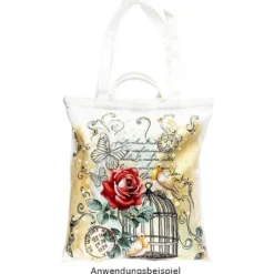 Tasche Claudia, Canvas, 32cm x 37cm, natur