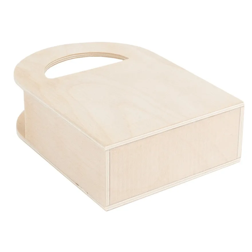 Tasche, Holz, 9,5cm x 4cm x 13,4cm, zum Aufstellen