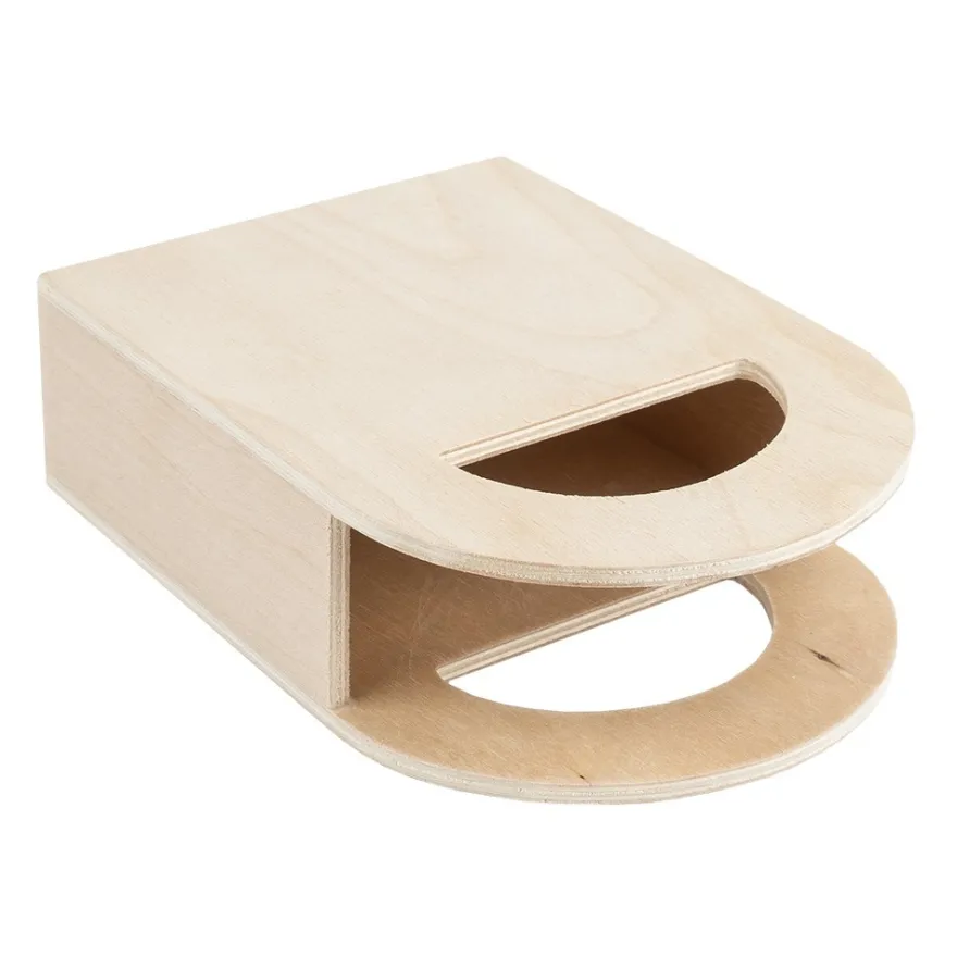 Tasche, Holz, 9,5cm x 4cm x 13,4cm, zum Aufstellen