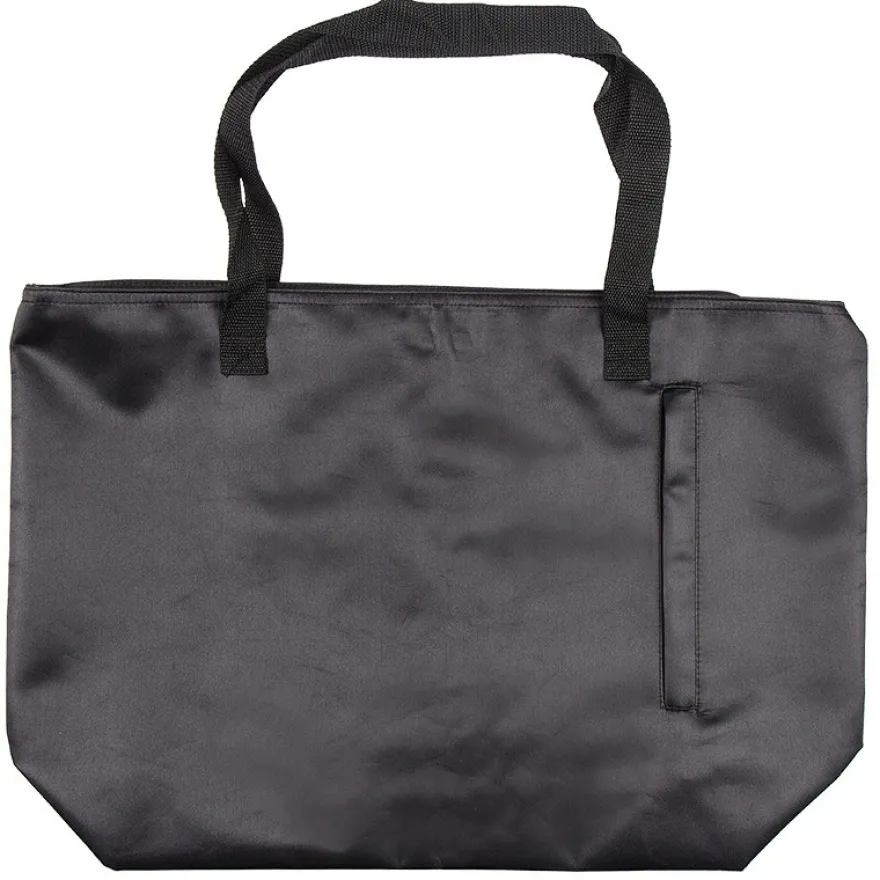 Tasche "Melina", Satin, 55cm x 31cm x 15cm, schwarz