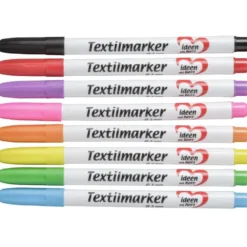 Textilmarker, verschiedene Farben, Ø 3mm, 8 Stück