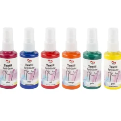 Textil-Sprüh-Zauber/Textil-Sprühfarbe, 6 x 50 ml, 6 Farben
