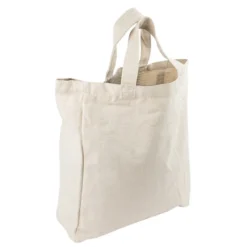 Textil-Tasche, 27cm x 32cm x 10cm, mit kurzen Tragehenkeln, natur