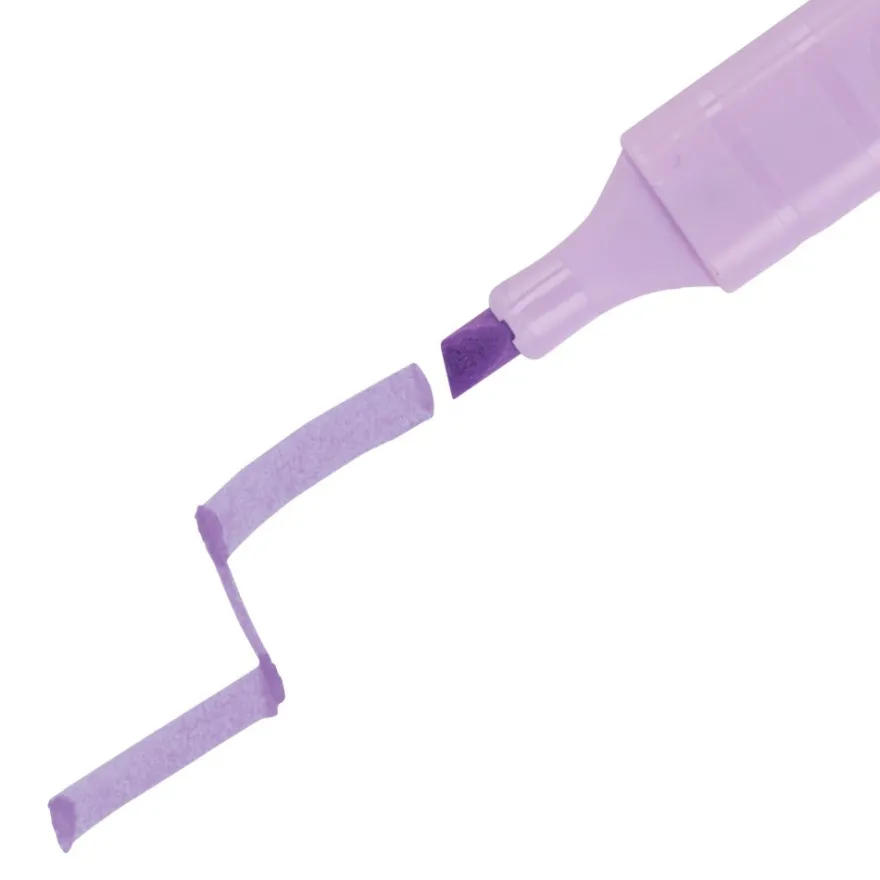 Textmarker, verschiedene Pastellfarben, transluzent, 6 Stück
