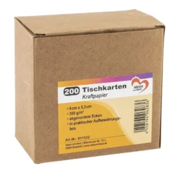 Tischkarten, Kraftpapier, 9cm x 5,3cm, 300 g/m², 200 Stück