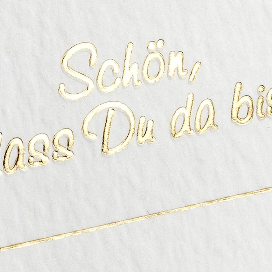 Tischkarten "Schön, dass du da bist" 2, 10cm x 9cm, Strukturkarton 300 g/m², 50 Stück