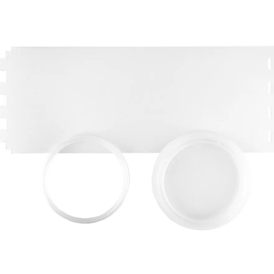 Tisch-Laternen, Ø 7,9cm, 10,3cm hoch, transparent/weiß, 5 Stück