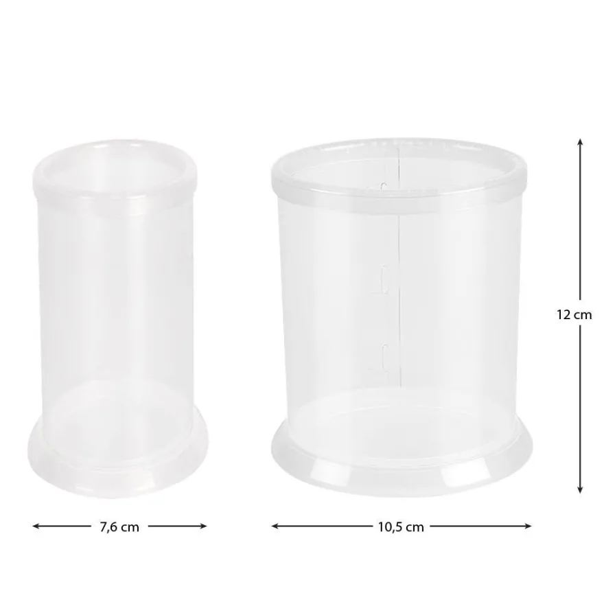 Tisch-Laternen, oval, Laterne & Fuß: 10,5cm x 7,6cm, 12cm hoch, glasklar, 5 Stück