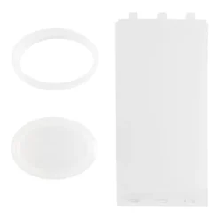 Tisch-Laternen, oval, Laterne & Fuß: 10,5cm x 7,6cm, 12cm hoch, glasklar, 5 Stück