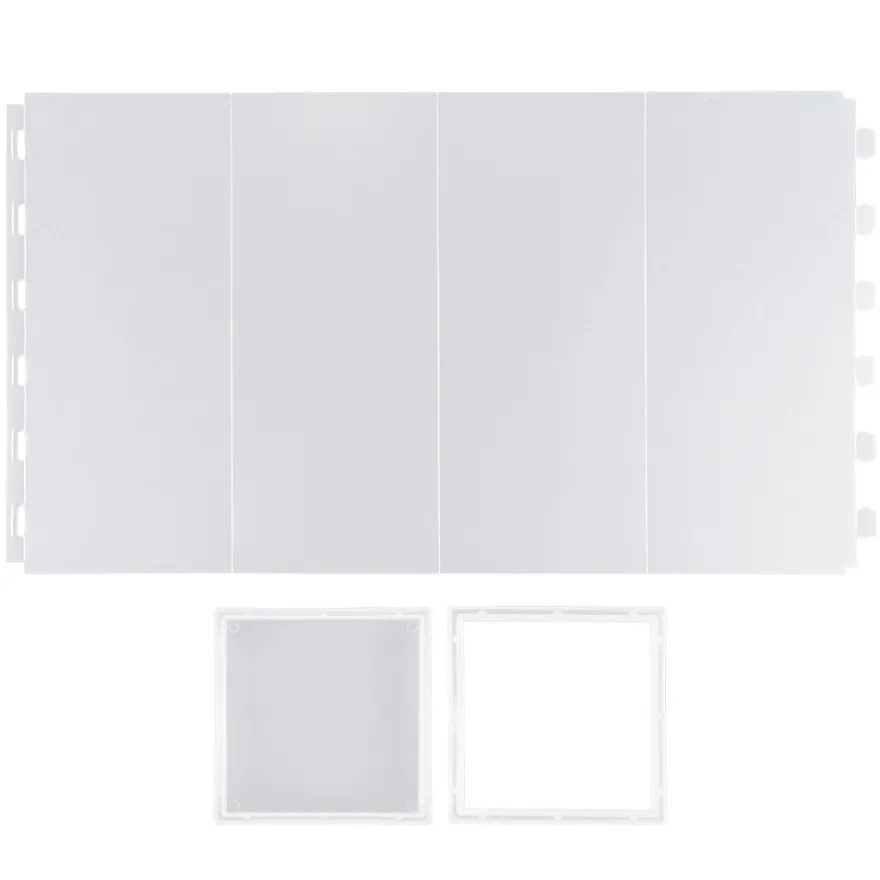 Tisch-Laternen, Quader, Laterne & Fuß: 8,5cm x 8,5cm, 20cm hoch, transparent-weiß,, 5 Stück
