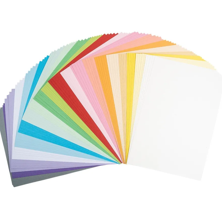 Tonkarton, DIN A4, 220g/m², pastell, verschiedene Farben, 100 Bogen