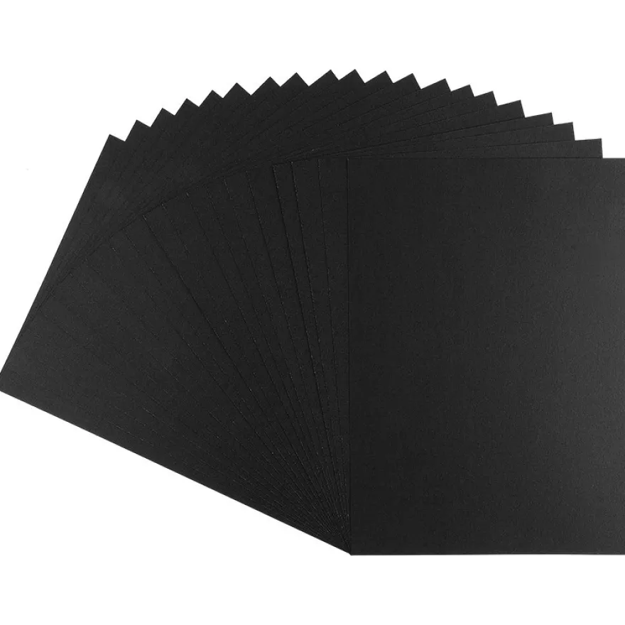 Tonkarton, DIN A4, 220g/m², schwarz, 20 Bogen