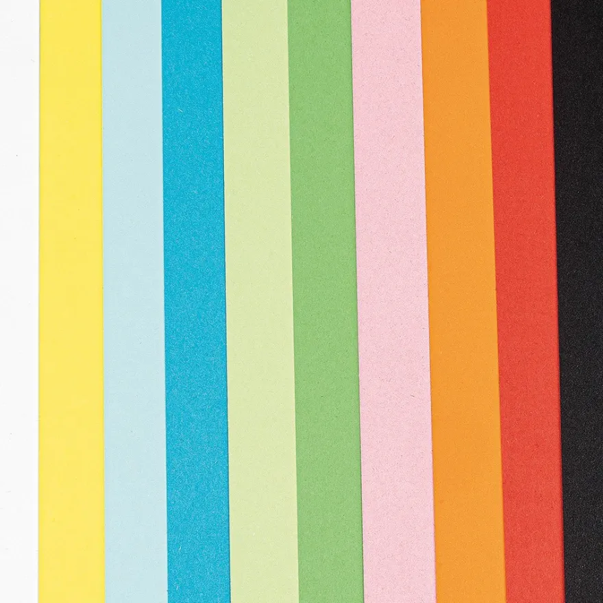 Tonpapier, DIN A4, 150 g/m², 10 verschiedene Farben, 100 Bogen