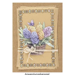 Transparentpapier-Aufleger, mit Büttenrand, 8cm x 13cm, 100g/m², gold, 20 Blatt
