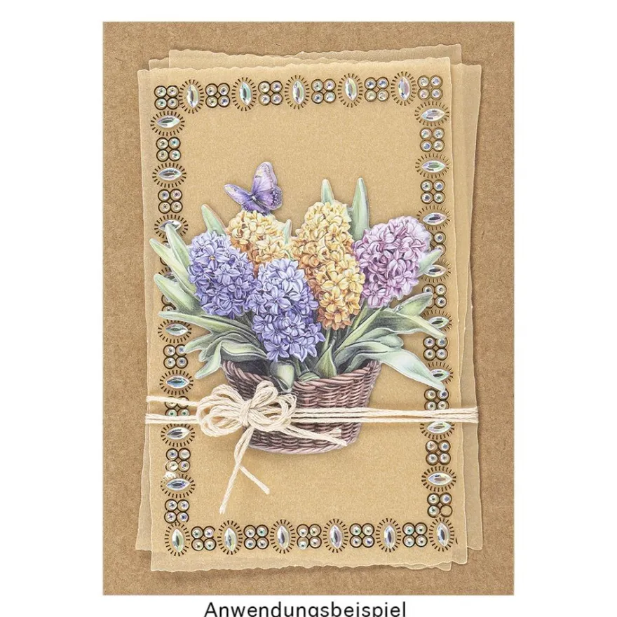 Transparentpapier-Aufleger, mit Büttenrand, 8cm x 13cm, 100g/m², gold, 20 Blatt