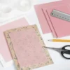 Transparentpapier-Aufleger, mit Büttenrand, 8cm x 13cm, 130g/m², altrosa, 20 Blatt
