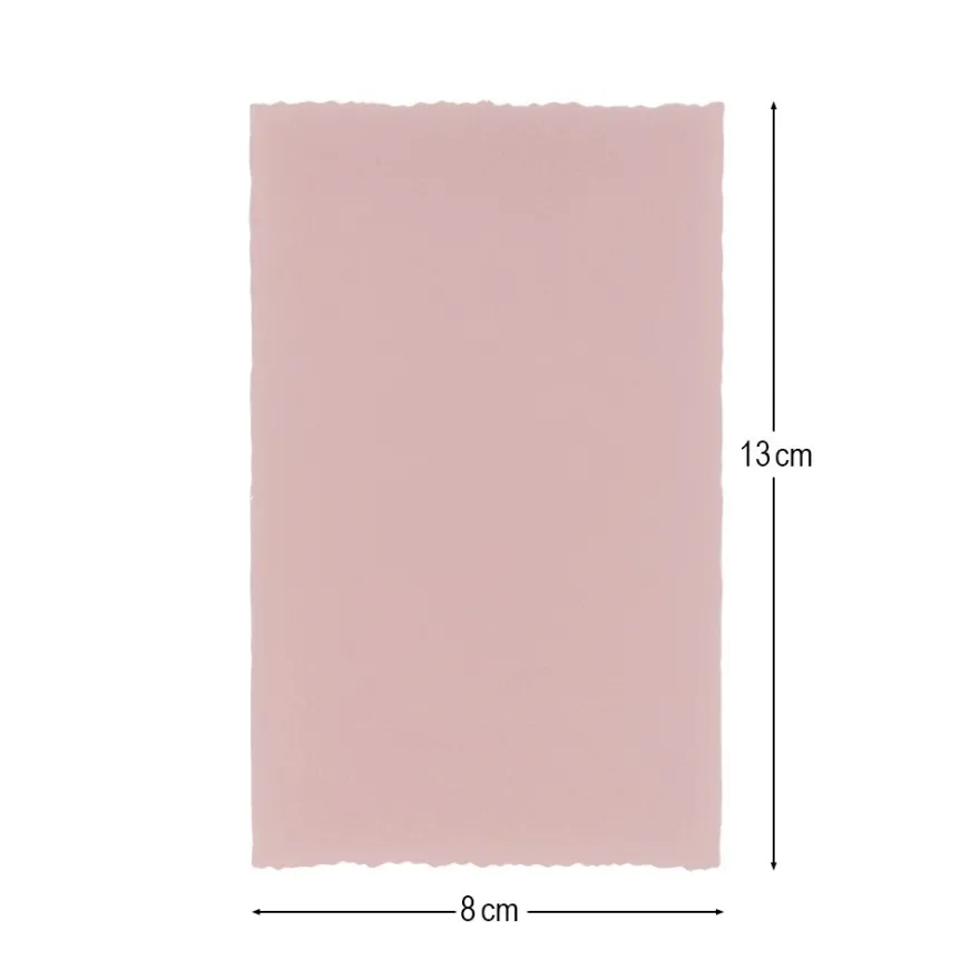 Transparentpapier-Aufleger, mit Büttenrand, 8cm x 13cm, 130g/m², altrosa, 20 Blatt