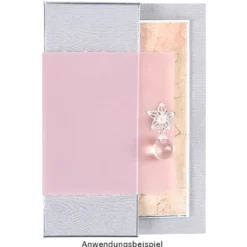 Transparentpapier-Aufleger, mit Büttenrand, 8cm x 13cm, 130g/m², altrosa, 20 Blatt