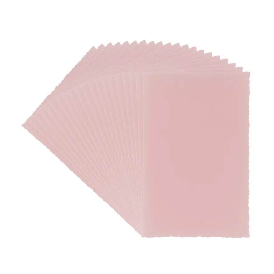 Transparentpapier-Aufleger, mit Büttenrand, 8cm x 13cm, 130g/m², altrosa, 20 Blatt