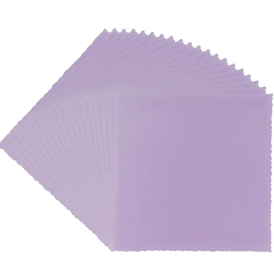 Transparentpapier-Aufleger, mit Büttenrand, 14cm x 14cm, 130g/m², violett, 20 Blatt