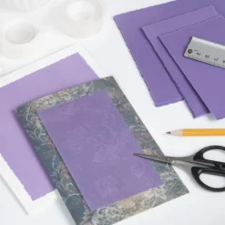 Transparentpapier-Aufleger, mit Büttenrand, 9cm x 14cm, 130g/m², violett, 20 Blatt