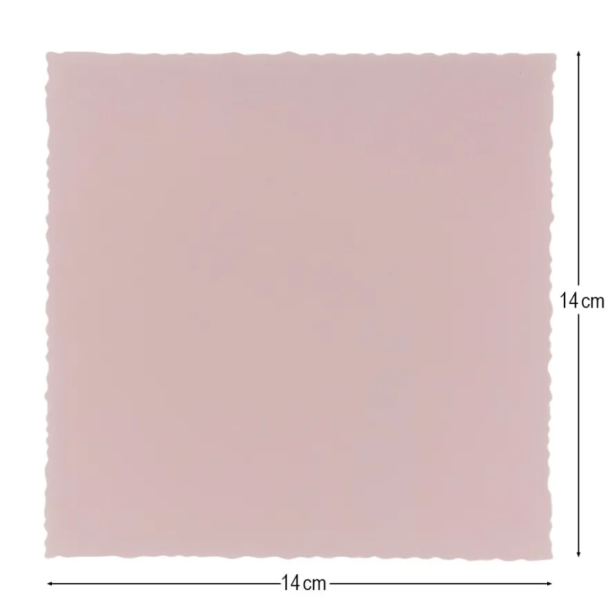 Transparentpapier-Aufleger, mit Büttenrand, 14cm x 14cm, 130g/m², altrosa, 20 Blatt