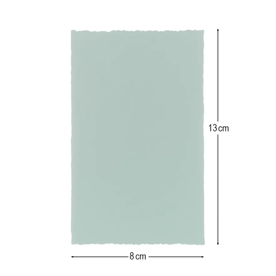 Transparentpapier-Aufleger, mit Büttenrand, 8cm x 13cm, 130g/m², mint, 20 Blatt