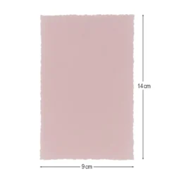 Transparentpapier-Aufleger, mit Büttenrand, 9cm x 14cm, 130g/m², altrosa, 20 Blatt
