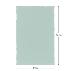 Transparentpapier-Aufleger, mit Büttenrand, 9cm x 14cm, 130g/m², mint, 20 Blatt