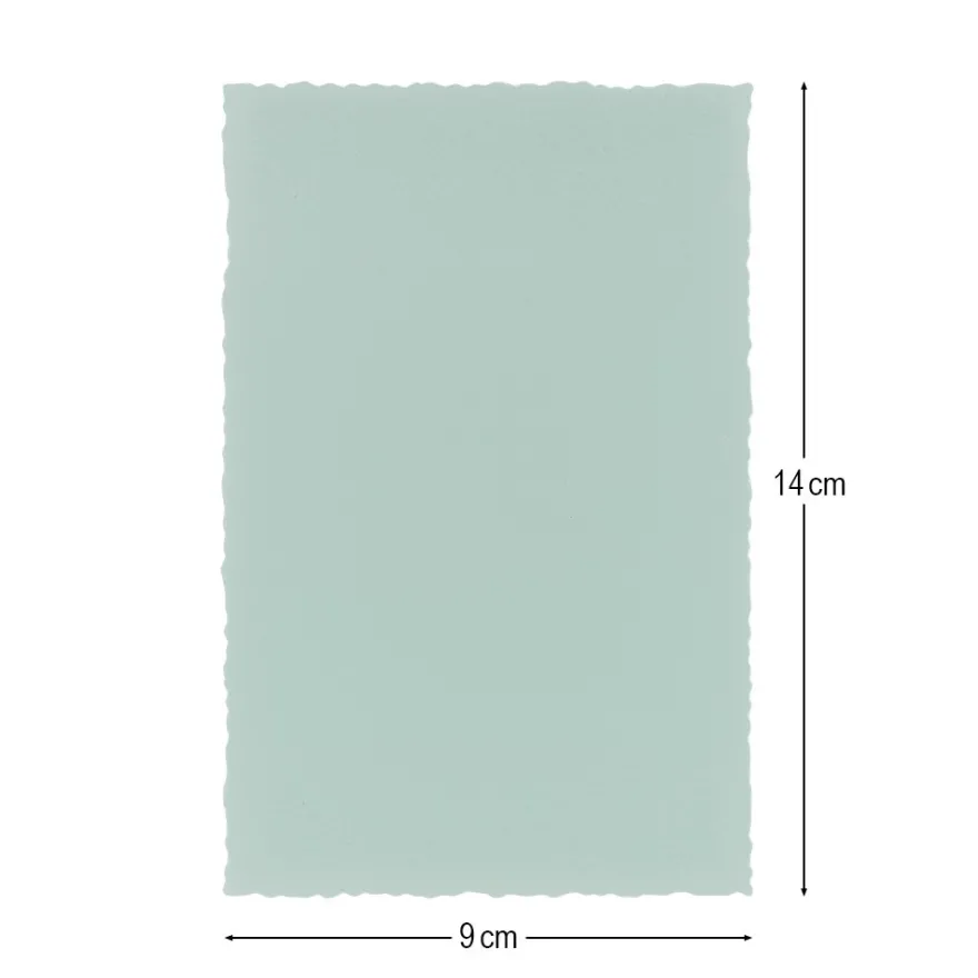 Transparentpapier-Aufleger, mit Büttenrand, 9cm x 14cm, 130g/m², mint, 20 Blatt
