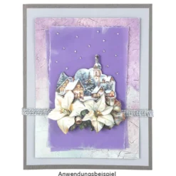 Transparentpapier-Aufleger, mit Büttenrand, 8cm x 13cm, 130g/m², violett, 20 Blatt