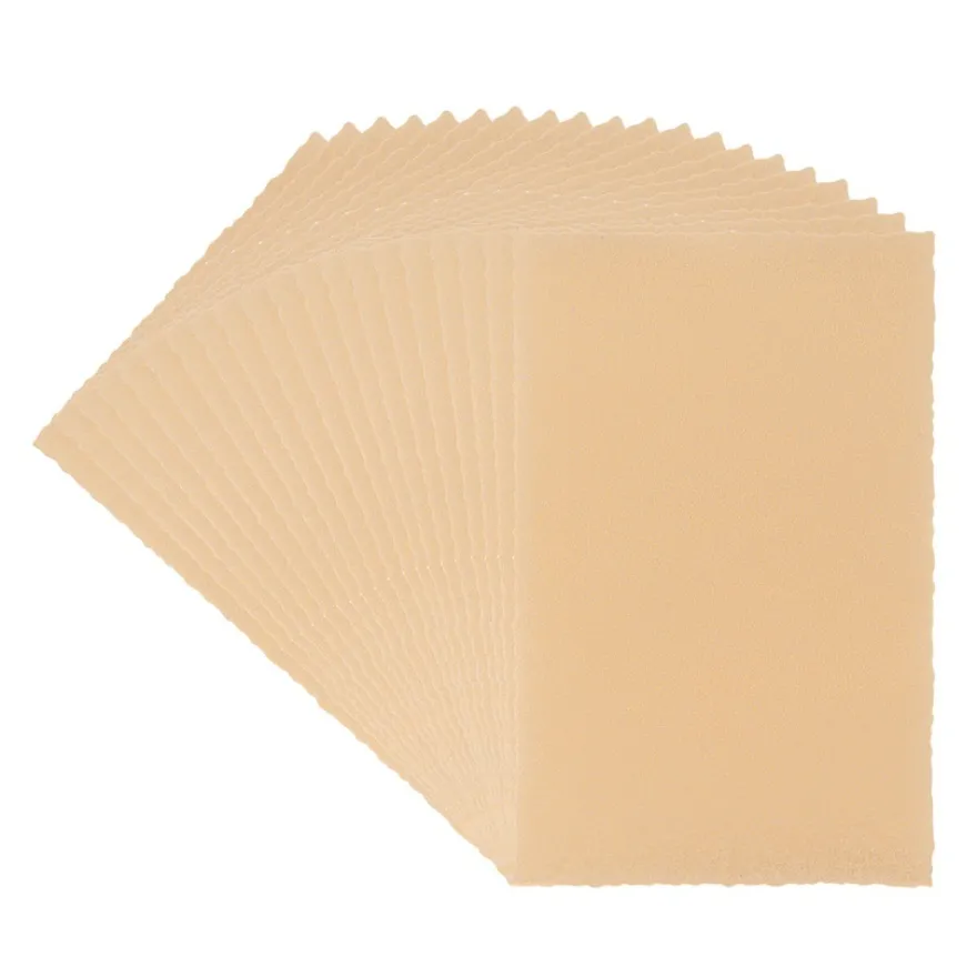 Transparentpapier-Aufleger, mit Büttenrand, 9cm x 14cm, 100g/m², gold, 20 Blatt