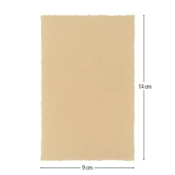 Transparentpapier-Aufleger, mit Büttenrand, 9cm x 14cm, 100g/m², gold, 20 Blatt