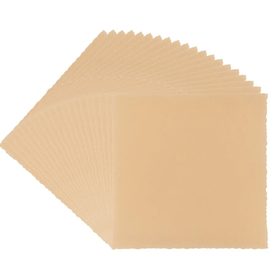 Transparentpapier-Aufleger, mit Büttenrand, 14cm x 14cm, 100g/m², gold, 20 Blatt