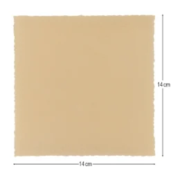 Transparentpapier-Aufleger, mit Büttenrand, 14cm x 14cm, 100g/m², gold, 20 Blatt