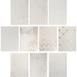 Transparentpapier mit Goldfolienveredelung, Sortierung 2, DIN A4, 10 Designs, weiß, 20 Bogen