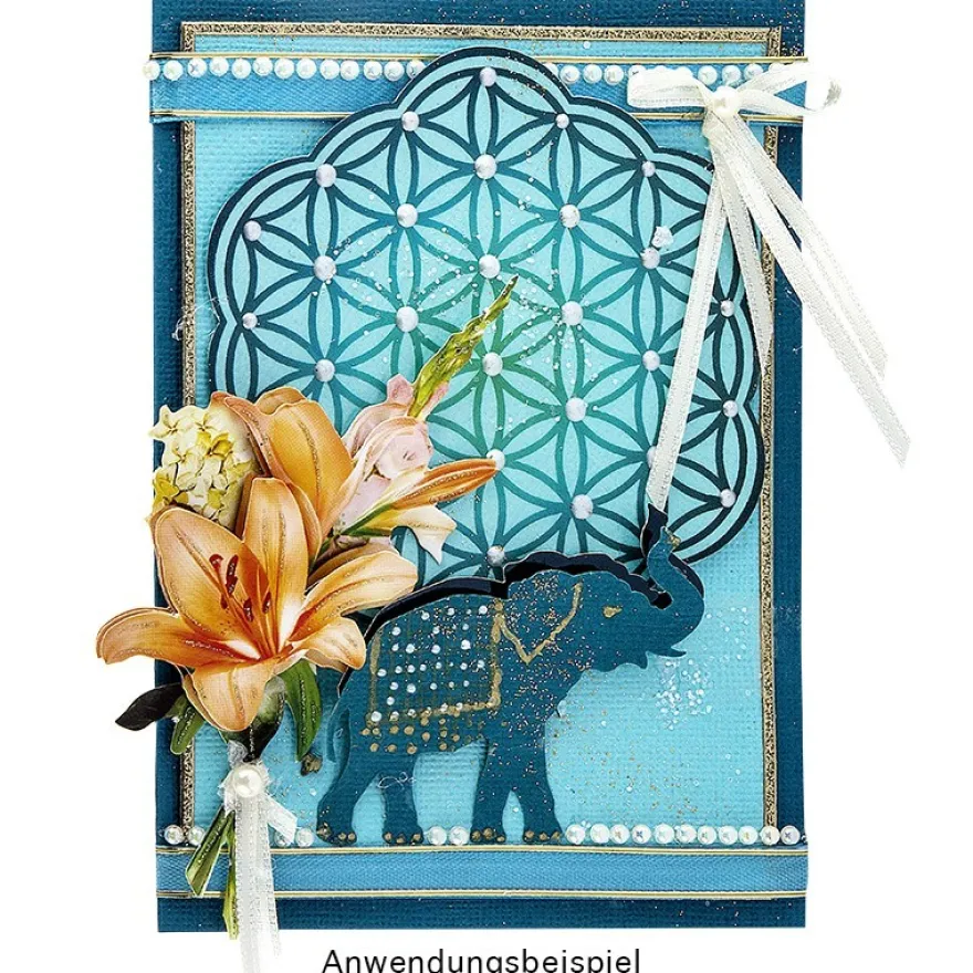 Transparent-Sticker, Blume des Lebens, 10cm x 30cm, 10 Bogen