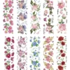 Transparent-Sticker, Blumen, 10cm x 30cm, 10 Bogen