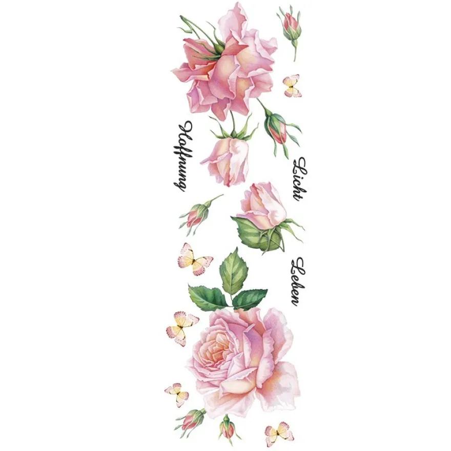 Transparent-Sticker, Blumen, 10cm x 30cm, 10 Bogen