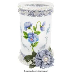Transparent-Sticker, Blumen, 10cm x 30cm, 10 Bogen