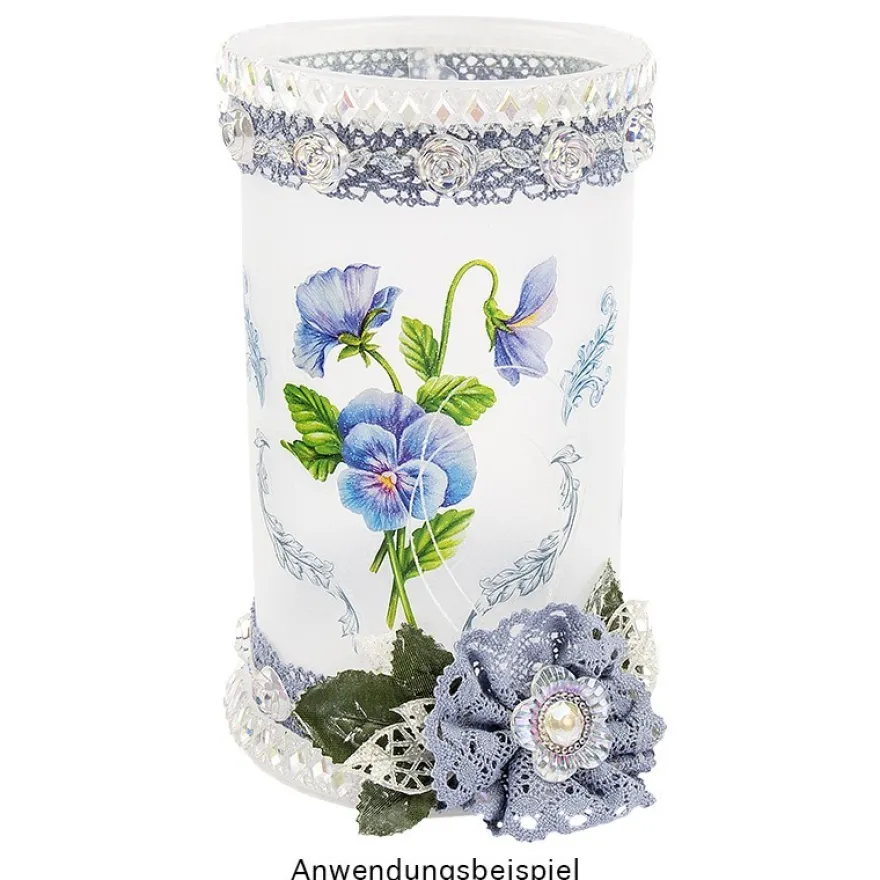Transparent-Sticker, Blumen, 10cm x 30cm, 10 Bogen