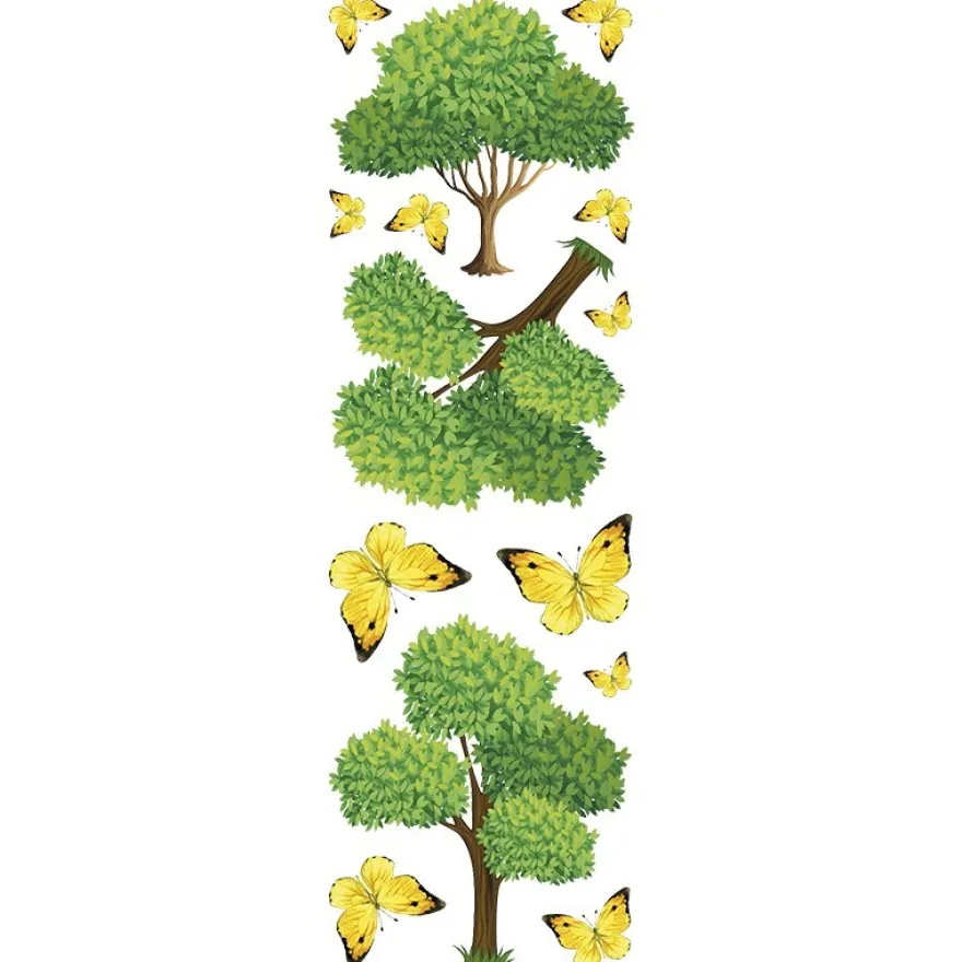 Transparent-Stickerbogen, Bäume, 10cm x 30cm, 10 Bogen