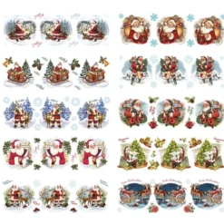 Transparent-Stickerbogen, Der Nikolaus kommt, 10cm x 30cm, 10 Bogen