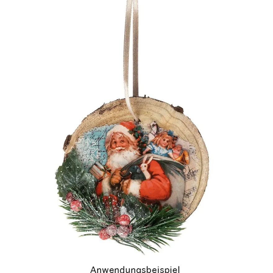 Transparent-Stickerbogen, Der Nikolaus kommt, 10cm x 30cm, 10 Bogen